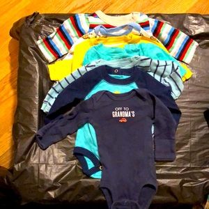 7 Longsleeve Onesies for Newborn Baby Boy!